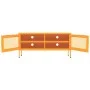 Senfgelber TV-Schrank aus Stahl, 105 x 35 x 50 cm von vidaXL, TV-Möbel - Ref: Foro24-336236, Preis: 131,48 €, Rabatt: %