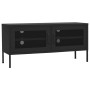 TV-Schrank aus schwarzem Stahl, 105 x 35 x 50 cm von vidaXL, TV-Möbel - Ref: Foro24-336241, Preis: 141,12 €, Rabatt: %