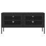 TV-Schrank aus schwarzem Stahl, 105 x 35 x 50 cm von vidaXL, TV-Möbel - Ref: Foro24-336241, Preis: 141,12 €, Rabatt: %