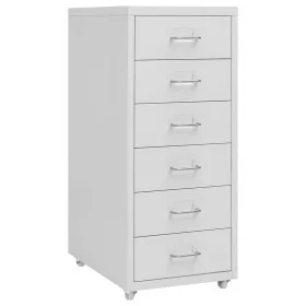 Gray metal mobile filing cabinet 28x41x69 cm by vidaXL, Filing cabinets - Ref: Foro24-335917, Price: 91,90 €, Discount: %