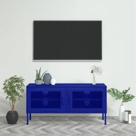 Marineblauer TV-Schrank aus Stahl, 105 x 35 x 50 cm von vidaXL, TV-Möbel - Ref: Foro24-336235, Preis: 150,83 €, Rabatt: %