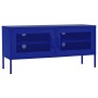 Marineblauer TV-Schrank aus Stahl, 105 x 35 x 50 cm von vidaXL, TV-Möbel - Ref: Foro24-336235, Preis: 143,45 €, Rabatt: %