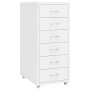 Armario archivador móvil metal blanco 28x41x69 cm de vidaXL, Armarios archivadores - Ref: Foro24-335916, Precio: 75,48 €, Des...