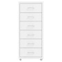 Armario archivador móvil metal blanco 28x41x69 cm de vidaXL, Armarios archivadores - Ref: Foro24-335916, Precio: 75,48 €, Des...