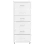White metal mobile filing cabinet 28x41x69 cm by vidaXL, Filing cabinets - Ref: Foro24-335916, Price: 103,06 €, Discount: %