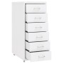 Armario archivador móvil metal blanco 28x41x69 cm de vidaXL, Armarios archivadores - Ref: Foro24-335916, Precio: 75,48 €, Des...