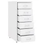 White metal mobile filing cabinet 28x41x69 cm by vidaXL, Filing cabinets - Ref: Foro24-335916, Price: 103,06 €, Discount: %