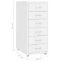 Armario archivador móvil metal blanco 28x41x69 cm de vidaXL, Armarios archivadores - Ref: Foro24-335916, Precio: 75,48 €, Des...