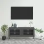 Anthrazitgrauer TV-Schrank aus Stahl 105x35x50 cm von vidaXL, TV-Möbel - Ref: Foro24-336240, Preis: 133,92 €, Rabatt: %