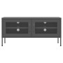 Anthrazitgrauer TV-Schrank aus Stahl 105x35x50 cm von vidaXL, TV-Möbel - Ref: Foro24-336240, Preis: 136,20 €, Rabatt: %