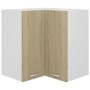 Armario colgante esquina madera de ingeniería roble 57x57x60 cm de vidaXL, Armarios de cocina - Ref: Foro24-806393, Precio: 8...