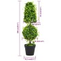 Planta de Boj artificial con macetero verde 100 cm de vidaXL, Flora artificial - Ref: Foro24-336513, Precio: 79,41 €