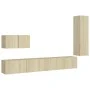 4-teiliges Wohnzimmermöbel-Set aus Sonoma-Eiche von vidaXL, TV-Möbel - Ref: Foro24-3078991, Preis: 164,94 €, Rabatt: %