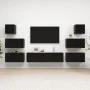 8-Piece Black Chipboard TV Cabinet Set by vidaXL, TV Furniture - Ref: Foro24-3078819, Price: 246,28 €, Discount: %