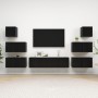Juego de mueble para TV de 8 piezas aglomerado negro de vidaXL, Muebles TV - Ref: Foro24-3078819, Precio: 237,40 €, Descuento: %