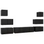 8-Piece Black Chipboard TV Cabinet Set by vidaXL, TV Furniture - Ref: Foro24-3078819, Price: 246,28 €, Discount: %