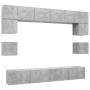 TV-Wohnzimmermöbel-Set, 8-teilig, Betongrau, Holzwerkstoff von vidaXL, TV-Möbel - Ref: Foro24-3079112, Preis: 269,21 €, Rabat...