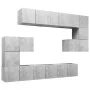 Living room furniture set 10 pieces concrete gray engineered wood by vidaXL, TV Furniture - Ref: Foro24-3079144, Price: 268,6...