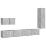 TV-Wohnzimmermöbel-Set, 4-teilig, Betongrau, Holzwerkstoff von vidaXL, TV-Möbel - Ref: Foro24-3079096, Preis: 177,51 €, Rabat...