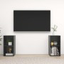 Wandmontierte Wohnzimmermöbel, 2-teilig, glänzend graues Holzwerkstoff von vidaXL, TV-Möbel - Ref: Foro24-3079906, Preis: 67,...