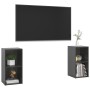 Wandmontierte Wohnzimmermöbel, 2-teilig, glänzend graues Holzwerkstoff von vidaXL, TV-Möbel - Ref: Foro24-3079906, Preis: 67,...