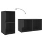 Muebles de salón de pared 2 pzas madera ingeniería gris brillo de vidaXL, Muebles TV - Ref: Foro24-3079906, Precio: 67,91 €, ...