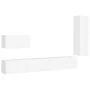 Set de muebles de salón TV 4 piezas madera de ingeniería blanco de vidaXL, Muebles TV - Ref: Foro24-3078676, Precio: 198,43 €...