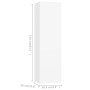 4-teiliges TV-Wohnzimmermöbelset aus weißem Holzwerkstoff von vidaXL, TV-Möbel - Ref: Foro24-3078676, Preis: 189,78 €, Rabatt: %