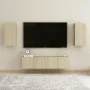 TV-Wände 4 Stück Spanplatte Sonoma-Eiche von vidaXL, TV-Möbel - Ref: Foro24-3078957, Preis: 132,91 €, Rabatt: %