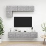 Wohnzimmermöbel-Set 5-teilig betongraues Holzwerkstoff von vidaXL, TV-Möbel - Ref: Foro24-3079113, Preis: 157,48 €, Rabatt: %