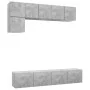 Set de muebles de salón 5 pzas madera ingeniería gris hormigón de vidaXL, Muebles TV - Ref: Foro24-3079113, Precio: 151,38 €,...