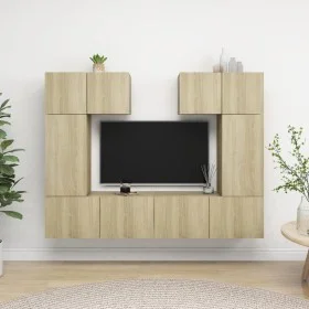 Wohnzimmermöbel Set 6 Stück Eiche Sonoma von vidaXL, TV-Möbel - Ref: Foro24-3079013, Preis: 221,27 €, Rabatt: %