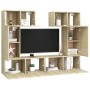 Wohnzimmermöbel Set 6 Stück Eiche Sonoma von vidaXL, TV-Möbel - Ref: Foro24-3079013, Preis: 213,81 €, Rabatt: %