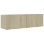 TV-Hängeschränke 8 Stück eichenfarbige Spanplatte Sonoma von vidaXL, TV-Möbel - Ref: Foro24-3079007, Preis: 265,05 €, Rabatt: %