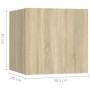 TV-Hängeschränke 8 Stück eichenfarbige Spanplatte Sonoma von vidaXL, TV-Möbel - Ref: Foro24-3079007, Preis: 265,05 €, Rabatt: %