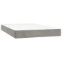 Cama box spring colchón y LED terciopelo gris claro 120x200 cm en Camas y somieres | Comprar online en Foro24