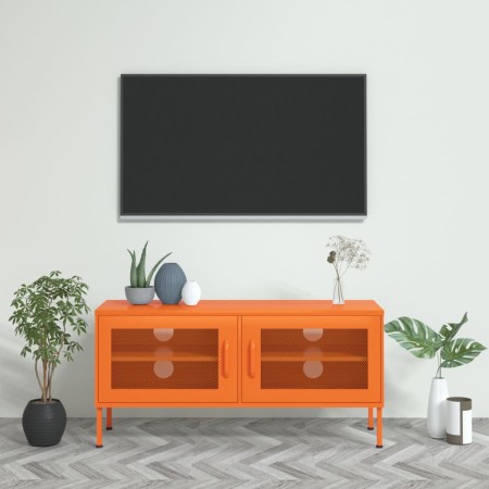 Orangefarbener TV-Schrank aus Stahl, 105 x 35 x 50 cm von vidaXL, TV-Möbel - Ref: Foro24-336237, Preis: 153,83 €, Rabatt: %