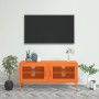 Orangefarbener TV-Schrank aus Stahl, 105 x 35 x 50 cm von vidaXL, TV-Möbel - Ref: Foro24-336237, Preis: 153,83 €, Rabatt: %