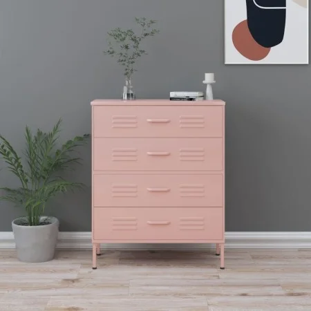 Pink steel drawer cabinet 80x35x101.5 cm by vidaXL, Drawers - Ref: Foro24-336202, Price: 176,89 €, Discount: %