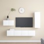 Set de muebles de salón TV 4 piezas madera de ingeniería blanco de vidaXL, Muebles TV - Ref: Foro24-3078678, Precio: 164,51 €...
