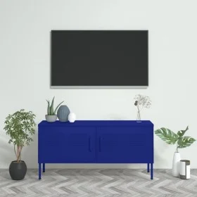 Mueble para TV de acero azul marino 105x35x50 cm de vidaXL, Muebles TV - Ref: Foro24-336226, Precio: 164,22 €, Descuento: %
