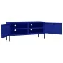 TV stand in navy blue steel, 105x35x50 cm by vidaXL, TV Furniture - Ref: Foro24-336226, Price: 164,22 €, Discount: %