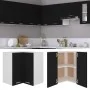 Corner hanging wardrobe in black engineered wood 57x57x60 cm by vidaXL, Kitchen cabinets - Ref: Foro24-806391, Price: 73,29 €...