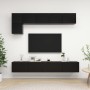 5-teiliges TV-Wohnzimmermöbelset aus schwarzem Holzwerkstoff von vidaXL, TV-Möbel - Ref: Foro24-3078799, Preis: 234,26 €, Rab...