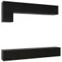 5-teiliges TV-Wohnzimmermöbelset aus schwarzem Holzwerkstoff von vidaXL, TV-Möbel - Ref: Foro24-3078799, Preis: 252,51 €, Rab...