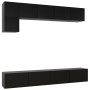 5-teiliges TV-Wohnzimmermöbelset aus schwarzem Holzwerkstoff von vidaXL, TV-Möbel - Ref: Foro24-3078799, Preis: 234,26 €, Rab...