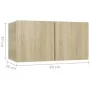 8-teiliges Wohnzimmermöbelset aus Sonoma-Eiche von vidaXL, TV-Möbel - Ref: Foro24-3079006, Preis: 252,97 €, Rabatt: %