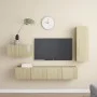 Set de muebles salón TV 4 pzas madera ingeniería roble Sonoma de vidaXL, Muebles TV - Ref: Foro24-3078993, Precio: 157,68 €, ...