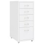 Mobiler Aktenschrank aus weißem Metall, 28 x 41 x 69 cm von vidaXL, Aktenschränke - Ref: Foro24-335913, Preis: 81,00 €, Rabat...