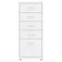 White metal mobile filing cabinet 28x41x69 cm by vidaXL, Filing cabinets - Ref: Foro24-335913, Price: 86,71 €, Discount: %